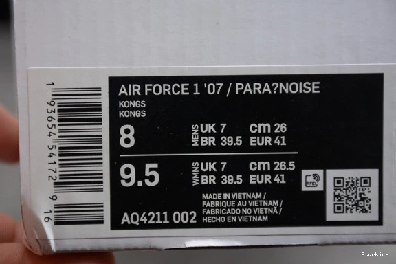 Nike Force Air Low AQ4211-002 1 '07 Multi-Color Para-Noise 0901